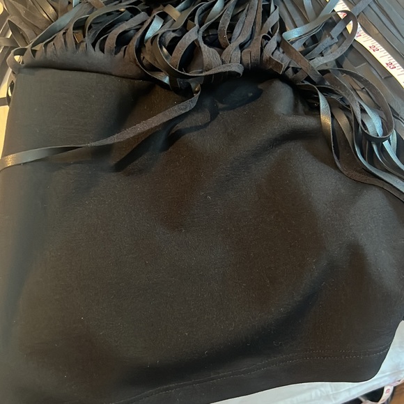 LIU JO FRINGED BLACK DRESS - 42 Italian US Small Excellent condition - Picture 9 of 12